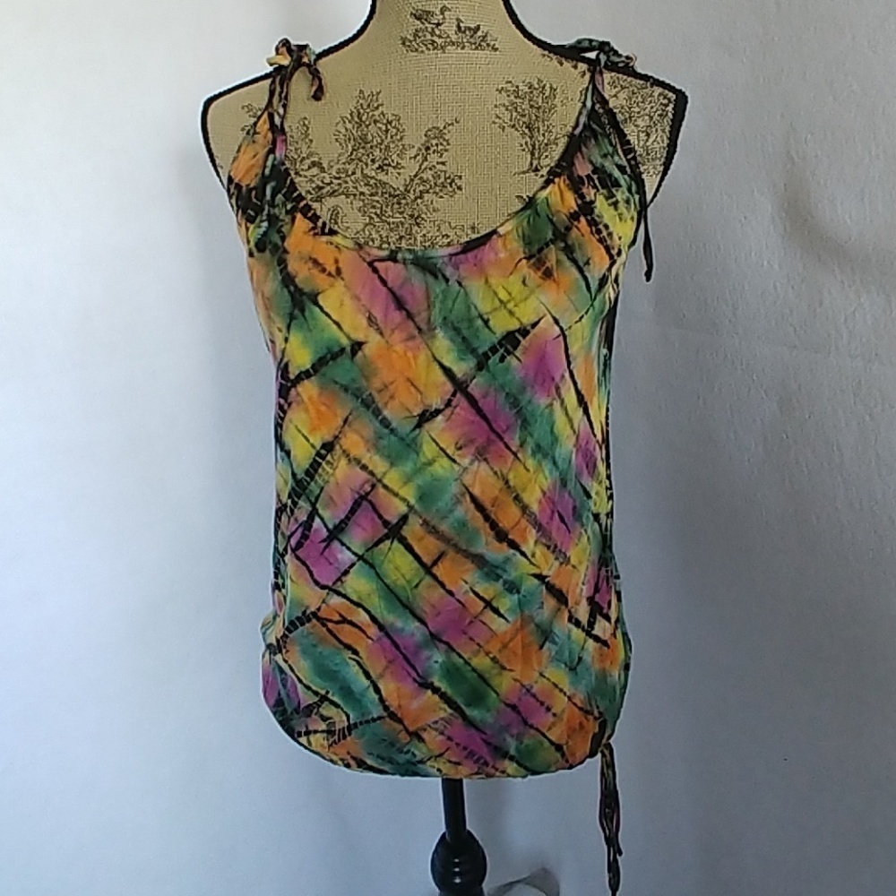 Lucky Brand Tie Dye Shirt Tank Cami Top